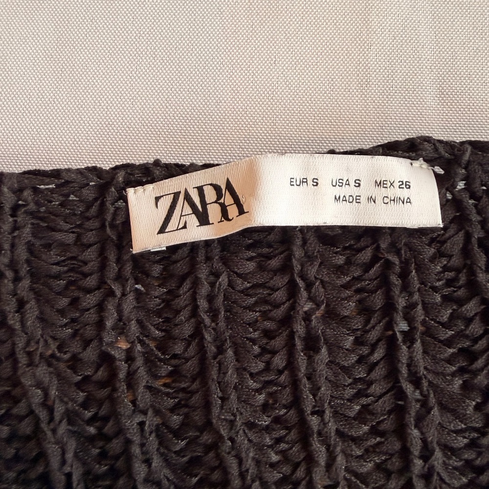 Zara Black Chunky Sweater Size Small - Picture 3 of 5